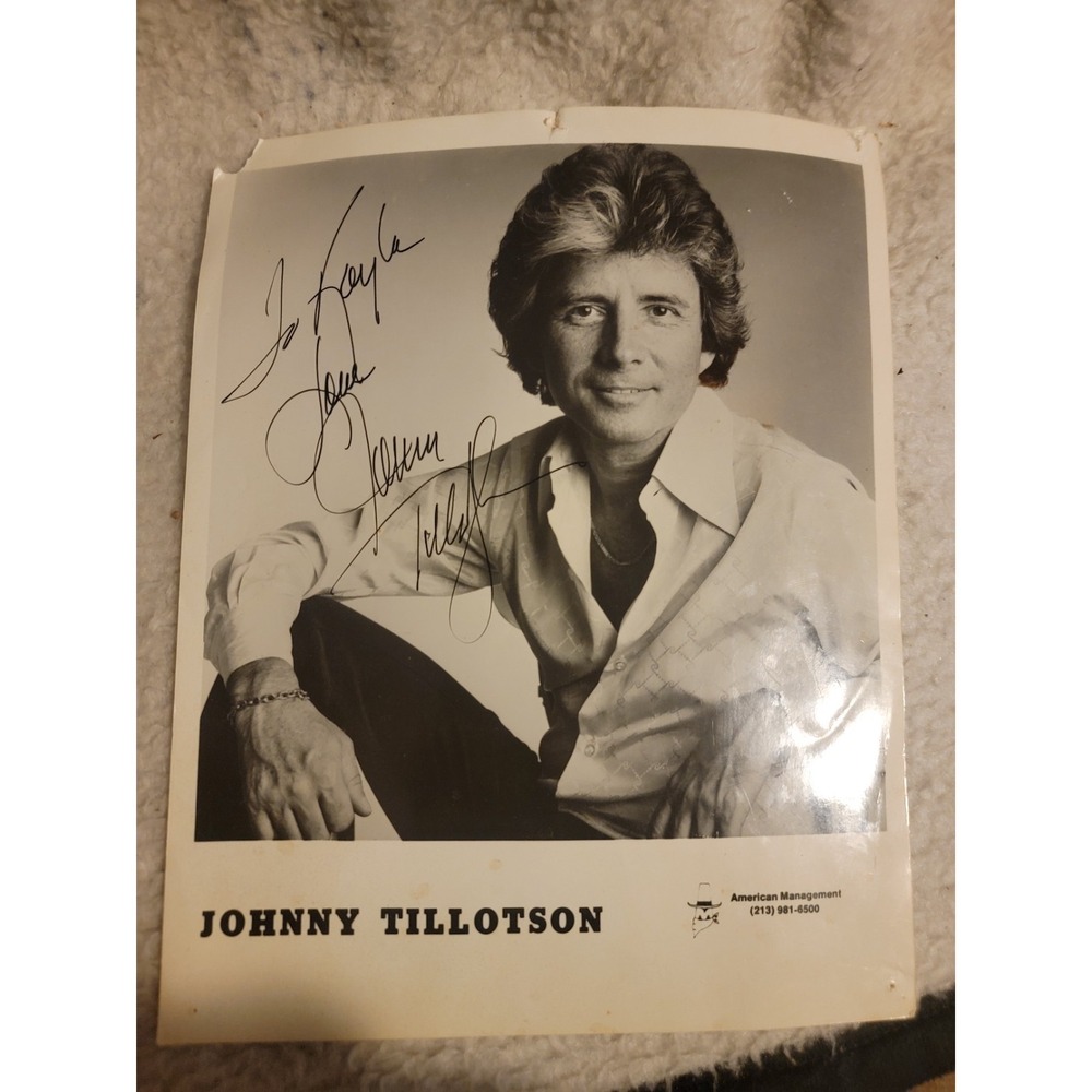 Johnny Tillotson Signed Autographed Promo Photo Vintage 8x10 Music Memorabilia